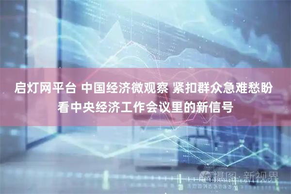 启灯网平台 中国经济微观察 紧扣群众急难愁盼 看中央经济工作会议里的新信号