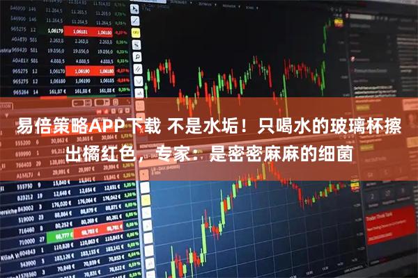 易倍策略APP下载 不是水垢！只喝水的玻璃杯擦出橘红色，专家：是密密麻麻的细菌